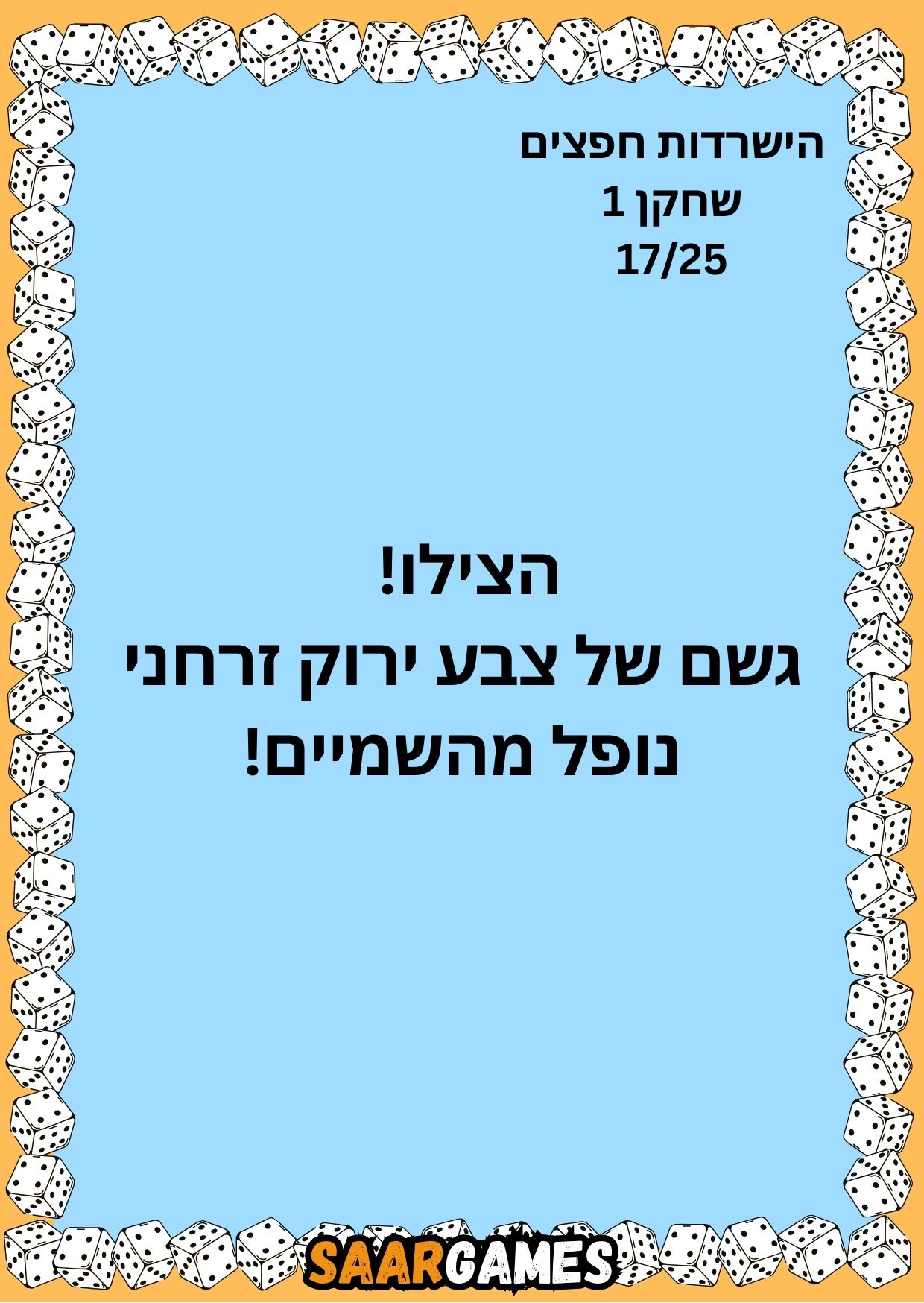 השרדות חפצים ש1 ק17